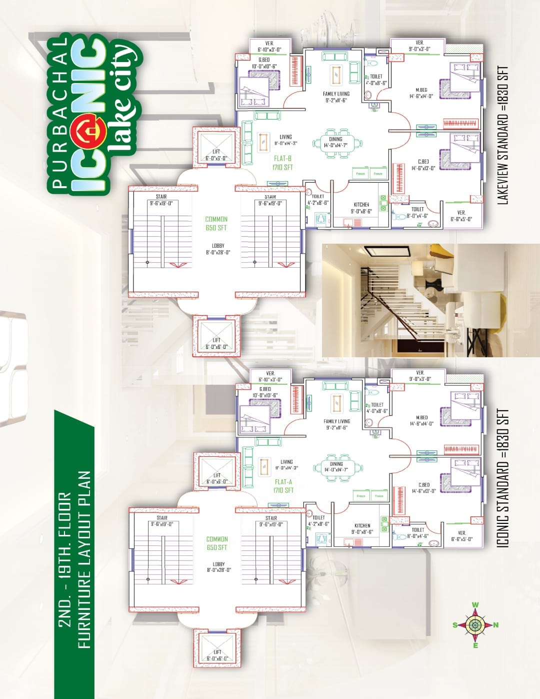 2nd to 19th Floor Furniture Layout